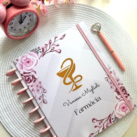 CADERNO DE DISCO ROSA