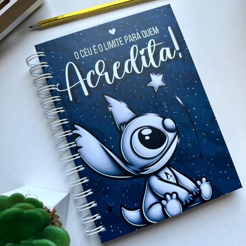 Caderno Stitch Acredita