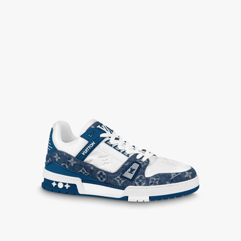 Tênis LV Trainer Blue Jeans