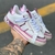 Tênis Dolce Gabbana milano Street Style de Couro Branco Rosa