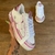 Tênis Dolce Gabbana milano Street Style de Couro Branco Rosa - comprar online