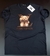 Camiseta Preta Gola Redondo Malha Pima Peruana Detalhes Alto Relevo