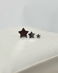 Trio de brincos Marina prateado