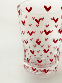 Caneca corações vermelhos - comprar online