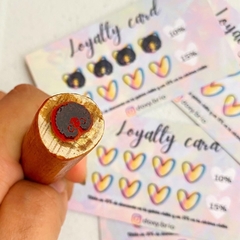 Tarjeta de lealtad a doble cara con foil - comprar en línea