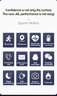 D13 Smart Watch Masculino Pressão Arterial À Prova D' Água Smartwatch Fem - TOP TEC