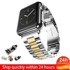 Pulseira de aço para pulseira Apple Watch 45mm 44mm 42mm 38mm 40mm 41mm Metal S - TOP TEC