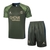 Kit Treino adulto - Camisa e Shorts - Paris Saint-Germain Jordan 24/25 - Verde com detalhes em azul