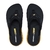 Chinelo Kenner Rakka Full Force L7 - Preto com detalhes em dourado