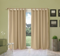 Cortinas de Ambiente en Tela Tropical - 2 Paños de 2.20 m x 1.40 m - ABRIL