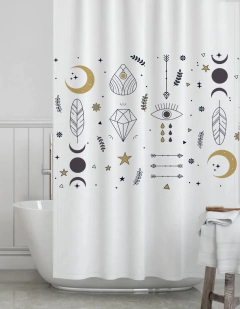 CORTINAS DE BAÑO ESTAMPADAS COUNTRY HOGAR
