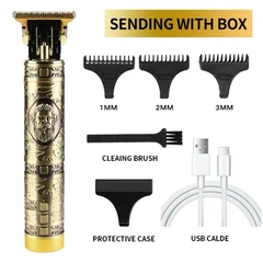 Máquina De Cortar Cabelo Para Barba Masculina Designer Aleatório Elétrico Profissional - barato shop