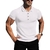 Novo polo de verão masculina sólida listra aptidão elasticidade manga curta p - comprar online