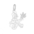 PINGENTE PATO ERVA 26.5MM X 21MM EM PRATA DE LEI 925 SEM ZIRCÔNIA