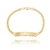 PULSEIRA MASCULINA CHAPA CARTIER MALHA DUPLA 4MM BANHADA A OURO 18K 21 CM SEM ZIRCÔNIA