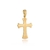 PINGENTE CRUCIFIXO PONTAS LISO 18.6MM X 27.2MM EM PRATA COM BANHO DE OURO SEM ZIRCÔNIA