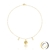 CONJUNTO INFANTIL MARGARIDA BANHADO A OURO 18K SEM ZIRCÔNIA - comprar online