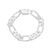 PULSEIRA 3X1 12.5MM ENCAPADA À PRATA 1000 23CM SEM ZIRCÔNIA