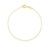 PULSEIRA AMENDOIM 1.8MM 19CM BANHADA A OURO 18K SEM ZIRCÔNIA