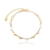 PULSEIRA FEMININA CORAÇÃO MACIÇO 3 CORES BANHADO A OURO 18K 19 CM SEM ZIRCÔNIA