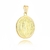 PINGENTE MEDALHA SÃO BENTO 24MM BANHADO A OURO 18K SEM ZIRCÔNIA