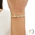 PULSEIRA RIVIERA ZIRCÔNIAS BANHADA A OURO 18K 19CM ZIRCÔNIA CRISTAL - comprar online