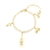 PULSEIRA INFANTIL PENDURICALHOS 16CM BANHADA A OURO 18K SEM ZIRCÔNIA