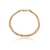 PULSEIRA TRIPLA PIASTRINI 2.2MM E 2MM BANHO ROSÉ 21CM SEM ZIRCÔNIA