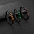 PULSEIRA EM COURO LEGÍTIMO PRETO 5 ESFERAS NATURAIS OLHO DE TIGRE FECHO PRETO - comprar online
