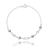 PULSEIRA CORAÇÕES LILÁS E ROSA E RETÂNGULO ZIRCÔNIA CRISTAL EM PRATA DE LEI 925