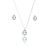 CONJUNTO GOTA ZIRCÔNIA VERDE CLARO