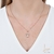 GARGANTILHA MENINA CRAVEJADA 15.6MM X 25.3MM BANHO ROSÉ 45 CM ZIRCÔNIA CRISTAL - comprar online