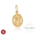 PINGENTE SÃO JUDAS OVAL 13.3MM X 15.5MM EM PRATA COM BANHO DE OURO SEM ZIRCÔNIA