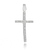 PINGENTE CRUCIFIXO CRAVEJADO COM 28 ZIRCÔNIAS CRISTAL 22MM X 44MM EM PRATA DE LEI 925