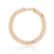 PULSEIRA DUPLA GRUMET 5MM E 2MM BANHO ROSÉ 21CM SEM ZIRCÔNIA