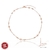 GARGANTILHA CHOCKER ELO PORTUGUÊS COM 2 ZIRCÔNIAS REDONDAS E 1 LOSANGO BANHO ROSÉ 40 CM ZIRCÔNIA CRISTAL