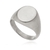 ANEL OVAL FOSCO PRATEADO