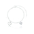 PULSEIRA ROMANCE ENCAPADO À PRATA 1000 19 CM ZIRCÔNIA CRISTAL