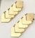 BRINCO LOSANGO SETAS BANHADO Á OURO 18K SEM ZIRCÔNIA - comprar online