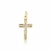 GARGANTILHA CRUCIFIXO 16 ZIRCÔNIAS BANHADO Á OURO 18K ZIRCÔNIA CRISTAL