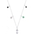 GARGANTILHA ZIRCÔNIAS 4MM REDONDAS 40CM EM PRATA DE LEI 925 ZIRCÔNIA COLORS