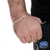 PULSEIRA MASCULINA CARTIER ELO COMPRIDO 21CM ENCAPADOS A PRATA 1000 SEM ZIRCÔNIA - comprar online