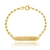 PULSEIRA INFANTIL BOLA 2,5 MM PLACA 16CM BANHADA A OURO 18K SEM ZIRCÔNIA