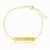 PULSEIRA PLACA 19CM EM PRATA COM BANHO DE OURO SEM ZIRCÔNIA