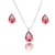 CONJUNTO GOTA ZIRCÔNIA CEREJA