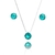 CONJUNTO ZIRCÔNIA REDONDA VERDE PARAÍBA EM PRATA DE LEI COM GALERIA 8MM - comprar online