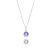 GARGANTILHA PONTO DE LUZ REDONDO ROXO 6MM BANHADO EM PRATA DE LEI 925