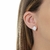 BRINCO QUADRADO CURVO CRAVEJADO 10MM ENCAPADO À PRATA 1000 ZIRCÔNIA CRISTAL - comprar online