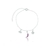 PULSEIRA MÍSTICA ENCAPADO À PRATA 1000 19 CM ZIRCÔNIA PINK