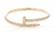 BRACELETE PREGO BANHADO A OURO 18K ZIRCÔNIA CRISTAL
